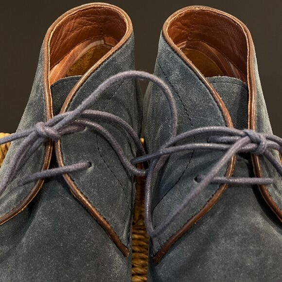 ~~CAMPER Mens US 6.5 EU 39 Suede Chukka Ankle Boot Woody Lace Up Navy Blue Wm8.5 - Picture 2 of 16